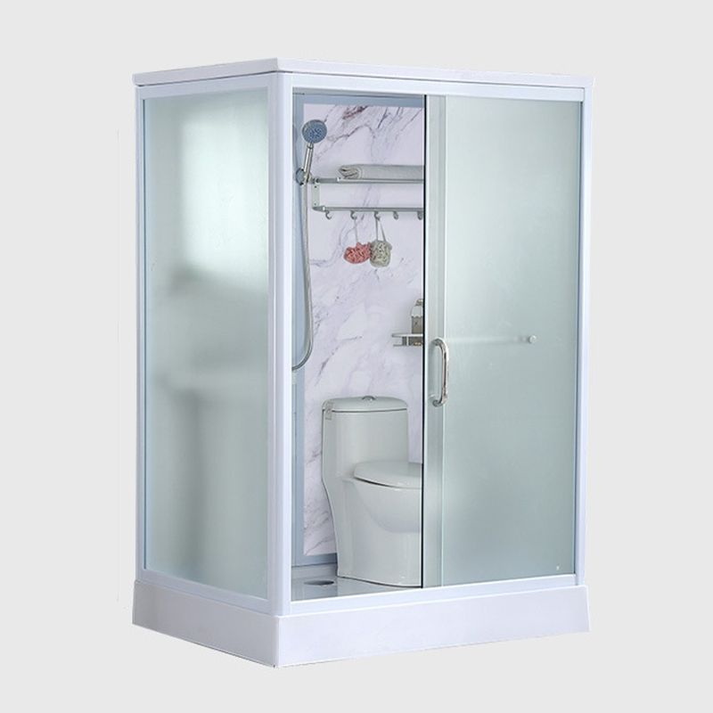 43" W X 86" H Shower Stall Semi-Frameless Rectangle Sliding Shower Kit with Base Included Clearhalo 'Bathroom Remodel & Bathroom Fixtures' 'Home Improvement' 'home_improvement' 'home_improvement_shower_stalls_enclosures' 'Shower Stalls & Enclosures' 'shower_stalls_enclosures' 'Showers & Bathtubs' 1200x1200_efef5108-410d-46c9-b92f-dbeb336df26a