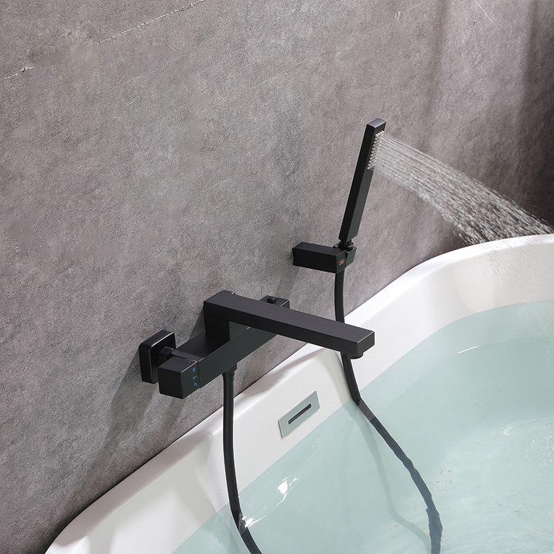 Wall Mounted Metal Freestanding Tub Filler Single Handle Freestanding Faucet Clearhalo 'Bathroom Remodel & Bathroom Fixtures' 'Bathtub Faucets' 'bathtub_faucets' 'Home Improvement' 'home_improvement' 'home_improvement_bathtub_faucets' 1200x1200_effe73ba-2cb1-40a3-9dab-f31fc8b9e438