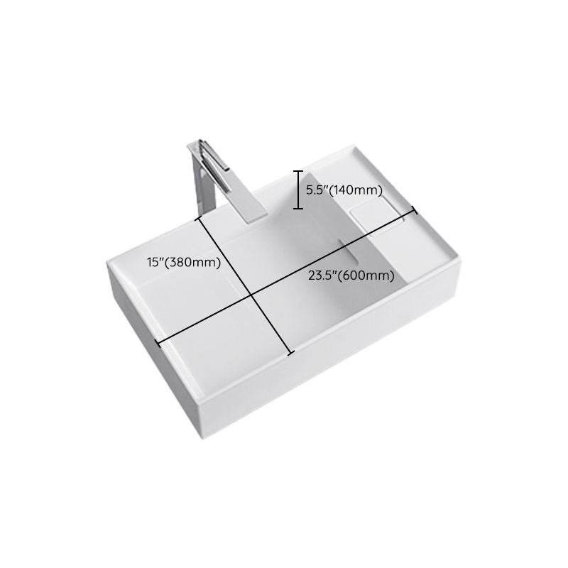 Modern Vessel Bathroom Sink Rectangular Porcelain with Overflow and Faucet Basin Sink Clearhalo 'Bathroom Remodel & Bathroom Fixtures' 'Bathroom Sinks & Faucet Components' 'Bathroom Sinks' 'bathroom_sink' 'Home Improvement' 'home_improvement' 'home_improvement_bathroom_sink' 1200x1200_f0115a9f-7393-40de-8a97-41a73518f3af