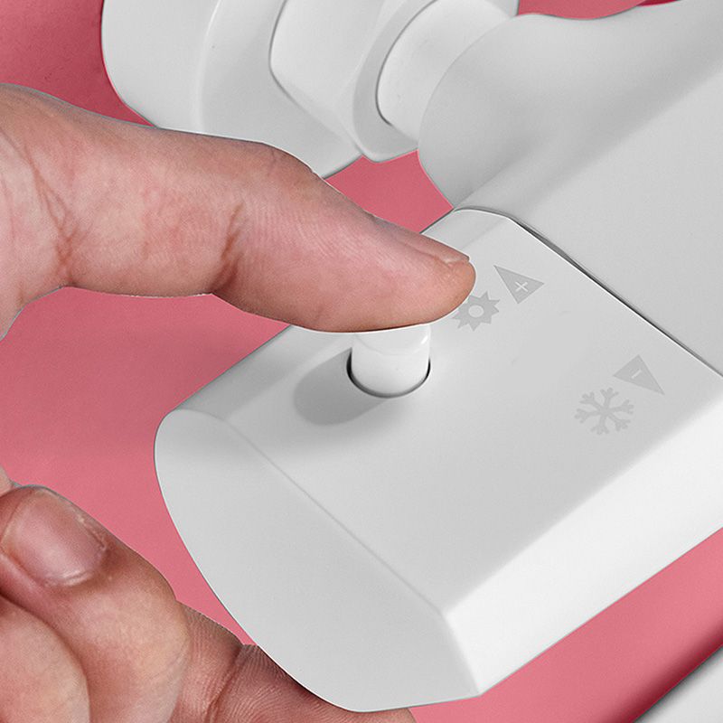 Contemporary White Wall Mounted Shower Set Round Handheld Shower Head Slide Bar Included Clearhalo 'Bathroom Remodel & Bathroom Fixtures' 'Home Improvement' 'home_improvement' 'home_improvement_shower_faucets' 'Shower Faucets & Systems' 'shower_faucets' 'Showers & Bathtubs Plumbing' 'Showers & Bathtubs' 1200x1200_f02aab0c-469c-4ab7-a04c-856084675492