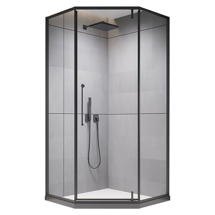 Contemporary Shower Stall Clear Neo-Angle Semi-Frameless Shower Stall Clearhalo 'Bathroom Remodel & Bathroom Fixtures' 'Home Improvement' 'home_improvement' 'home_improvement_shower_stalls_enclosures' 'Shower Stalls & Enclosures' 'shower_stalls_enclosures' 'Showers & Bathtubs' 1200x1200_f03a6030-861b-46df-89f0-a4084ab98c9e
