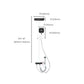 Modern Shower System Wall Mounted Rectangle Shower System with Hand Shower Clearhalo 'Bathroom Remodel & Bathroom Fixtures' 'Home Improvement' 'home_improvement' 'home_improvement_shower_faucets' 'Shower Faucets & Systems' 'shower_faucets' 'Showers & Bathtubs Plumbing' 'Showers & Bathtubs' 1200x1200_f059768a-b151-4512-91f9-6271e41bc01e