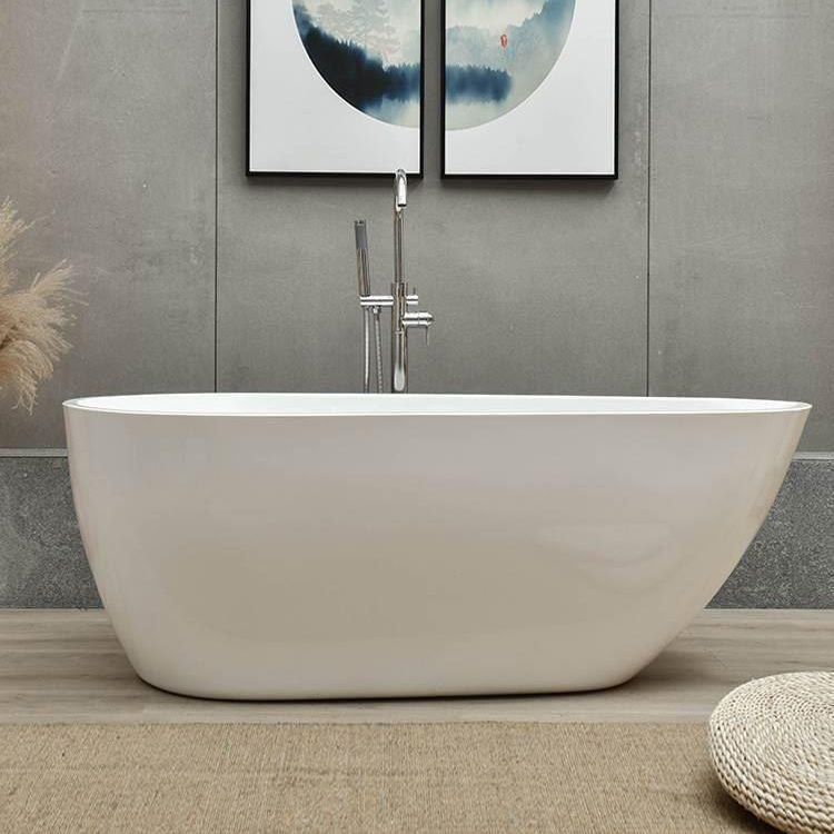 Center Modern Bathtub Freestanding Acrylic Soaking White Bath Clearhalo 'Bathroom Remodel & Bathroom Fixtures' 'Bathtubs' 'Home Improvement' 'home_improvement' 'home_improvement_bathtubs' 'Showers & Bathtubs' 1200x1200_f0b05a15-ff5d-481c-8c5a-06259f539306