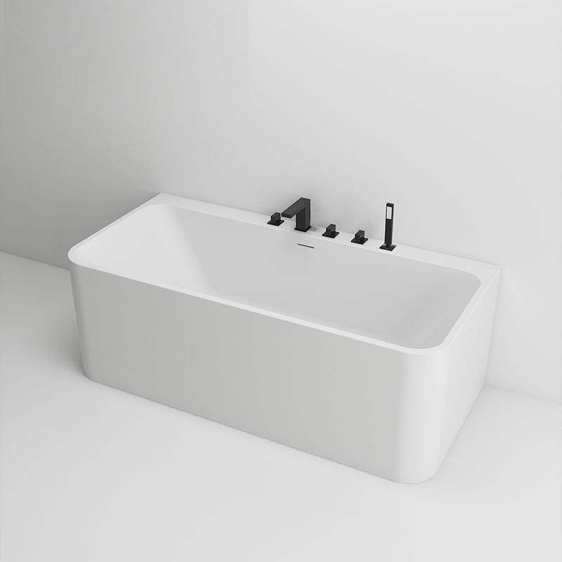 Stone Soaking Tub Antique Finish Rectangular Back to Wall Bath Clearhalo 'Bathroom Remodel & Bathroom Fixtures' 'Bathtubs' 'Home Improvement' 'home_improvement' 'home_improvement_bathtubs' 'Showers & Bathtubs' 1200x1200_f0e698a5-7ef8-410d-99cd-a5778f5b32dc