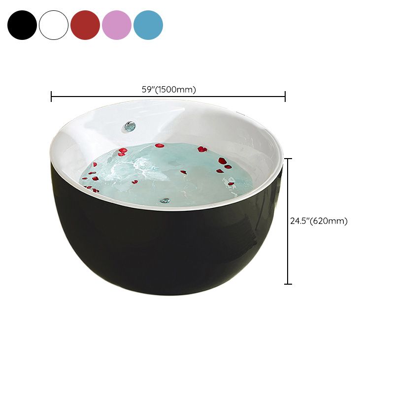 Antique Finish Round Bathtub Stand Alone Modern Soaking Bath Tub Clearhalo 'Bathroom Remodel & Bathroom Fixtures' 'Bathtubs' 'Home Improvement' 'home_improvement' 'home_improvement_bathtubs' 'Showers & Bathtubs' 1200x1200_f0fe7e1b-9cae-498f-a769-03c800b2c427