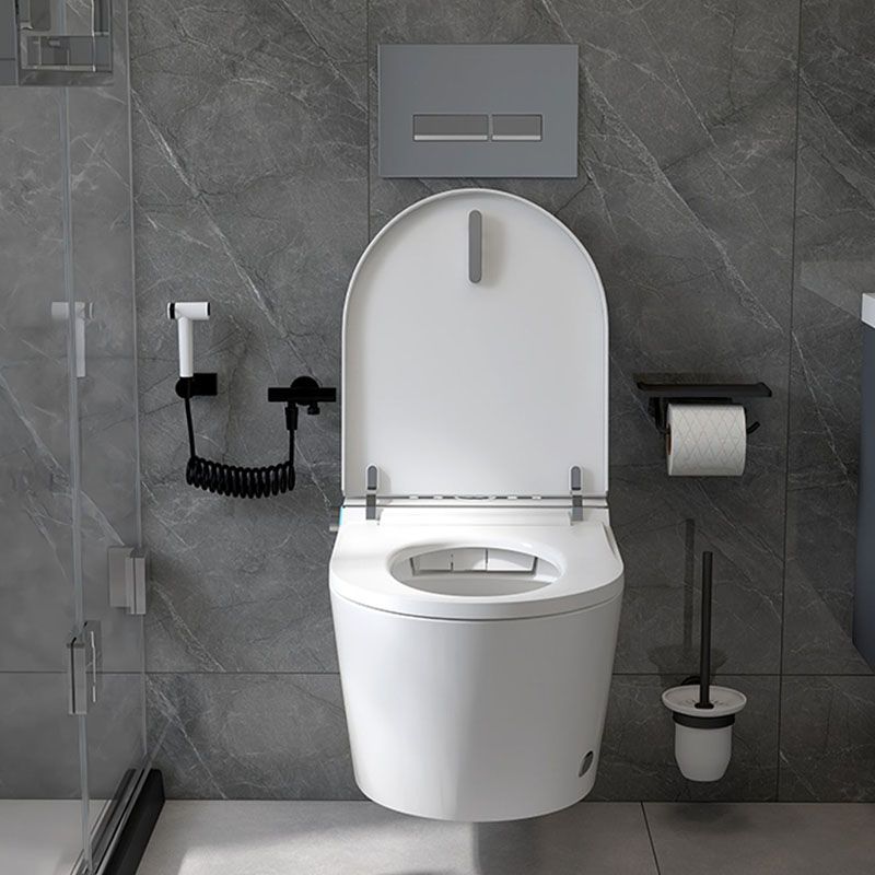 Contemporary Electronic Elongated Toilet Wall Mounted Bidet with Heated Seat Clearhalo 'Bathroom Remodel & Bathroom Fixtures' 'Bidets' 'Home Improvement' 'home_improvement' 'home_improvement_bidets' 'Toilets & Bidets' 1200x1200_f1124aec-26f3-446f-9b58-74129a5e07d8