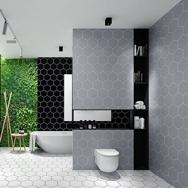 Bathroom Wall Floor Tile Waterproof Geometric Pattern Floor Wallpaper Clearhalo 'Flooring 'Home Improvement' 'home_improvement' 'home_improvement_peel_stick_blacksplash' 'Peel & Stick Backsplash Tile' 'peel_stick_blacksplash' 'Walls & Ceilings' Walls and Ceiling' 1200x1200_f11369a3-f731-4634-90e5-475e063bfecc