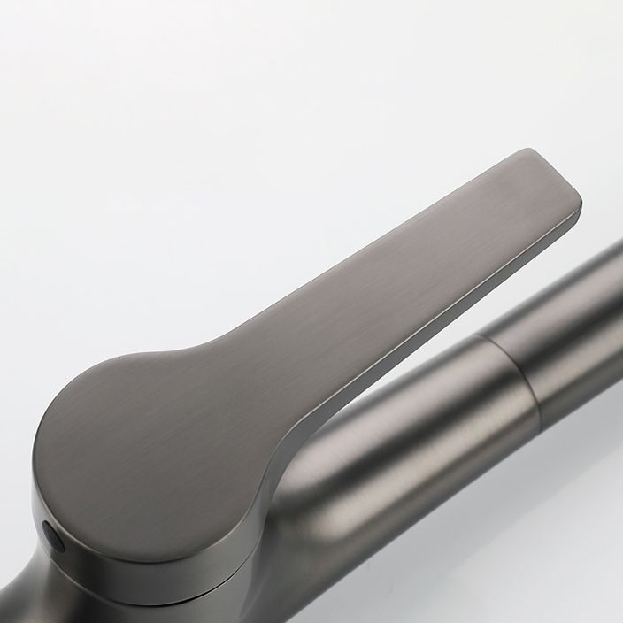 Modern Style Kitchen Faucet Gooseneck Copper Lever Handle Kitchen Faucet Clearhalo 'Home Improvement' 'home_improvement' 'home_improvement_kitchen_faucets' 'Kitchen Faucets' 'Kitchen Remodel & Kitchen Fixtures' 'Kitchen Sinks & Faucet Components' 'kitchen_faucets' 1200x1200_f1191961-6e86-4cb0-8f78-0245050dec95