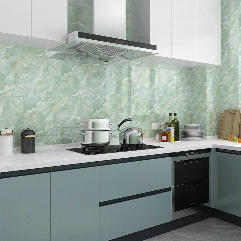 Floor Wall Tile Marble Pattern Wallpaper Rectangular Bathroom Kitchen Wallpaper Clearhalo 'Flooring 'Home Improvement' 'home_improvement' 'home_improvement_peel_stick_blacksplash' 'Peel & Stick Backsplash Tile' 'peel_stick_blacksplash' 'Walls & Ceilings' Walls and Ceiling' 1200x1200_f11e013d-13f7-4c9e-b4bd-2cfd2c67ceb5