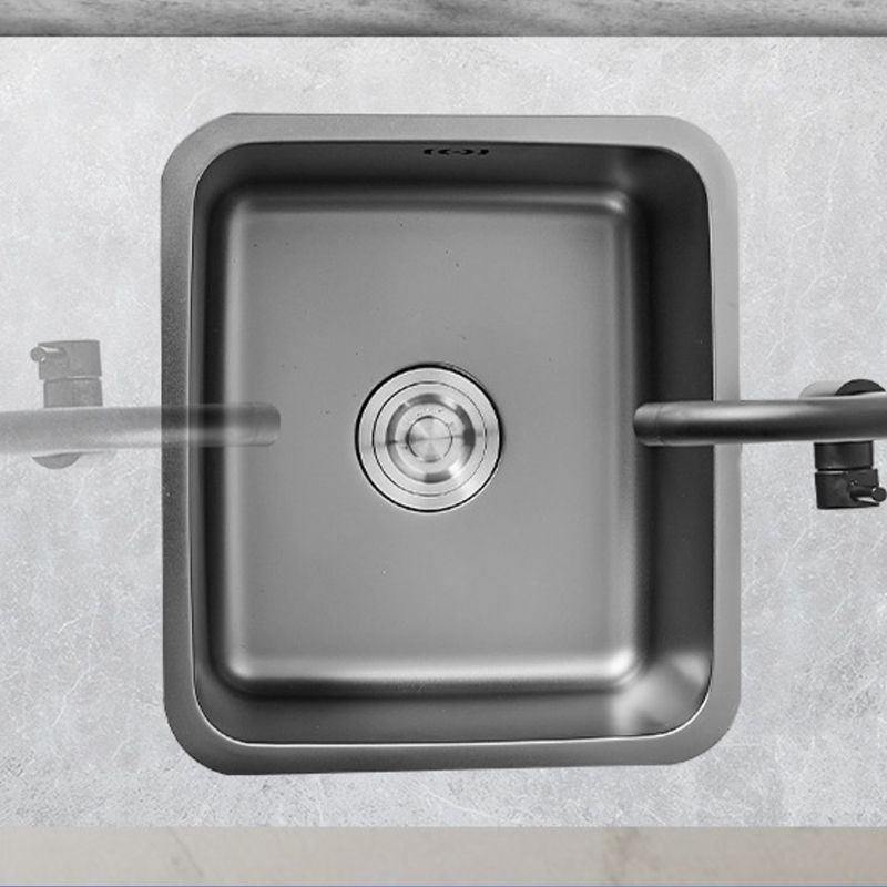 Contemporary Stainless Steel Sink in black with Strainer Drop-In Kitchen Sink Clearhalo 'Home Improvement' 'home_improvement' 'home_improvement_kitchen_sinks' 'Kitchen Remodel & Kitchen Fixtures' 'Kitchen Sinks & Faucet Components' 'Kitchen Sinks' 'kitchen_sinks' 1200x1200_f11fcc84-5f72-409b-8aec-b3c472e98b64