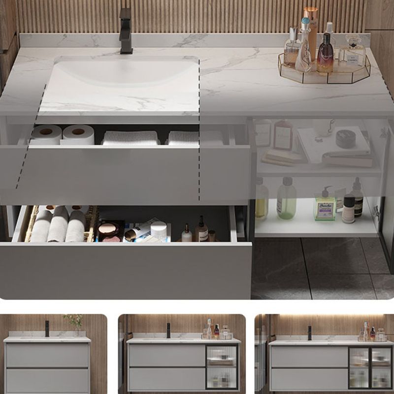 Bathroom Vanity Set Drawers Storage Shelf Ceramic Sink Vanity Set Clearhalo 'Bathroom Remodel & Bathroom Fixtures' 'Bathroom Vanities' 'bathroom_vanities' 'Home Improvement' 'home_improvement' 'home_improvement_bathroom_vanities' 1200x1200_f129b815-362c-456e-8cee-84183f9d864c