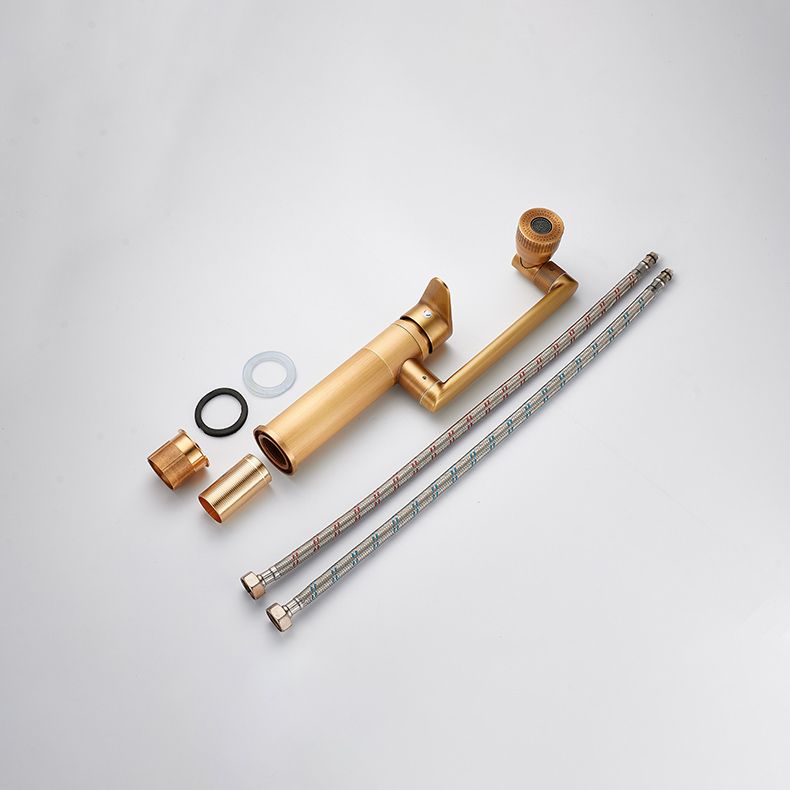 Farmhouse Wide Spread Bathroom Faucet Brass 1-Handle Lavatory Faucet Clearhalo 'Bathroom Remodel & Bathroom Fixtures' 'Bathroom Sink Faucets' 'Bathroom Sinks & Faucet Components' 'bathroom_sink_faucets' 'Home Improvement' 'home_improvement' 'home_improvement_bathroom_sink_faucets' 1200x1200_f140508d-38f3-4d7c-b862-f22926ff8060