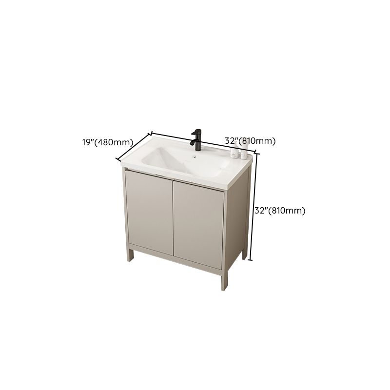 Rectangular Freestanding Bathroom Vanity Modern Gray Single-Sink Vanity Set Clearhalo 'Bathroom Remodel & Bathroom Fixtures' 'Bathroom Vanities' 'bathroom_vanities' 'Home Improvement' 'home_improvement' 'home_improvement_bathroom_vanities' 1200x1200_f142575d-b069-48d0-a19a-d784a12af1b0