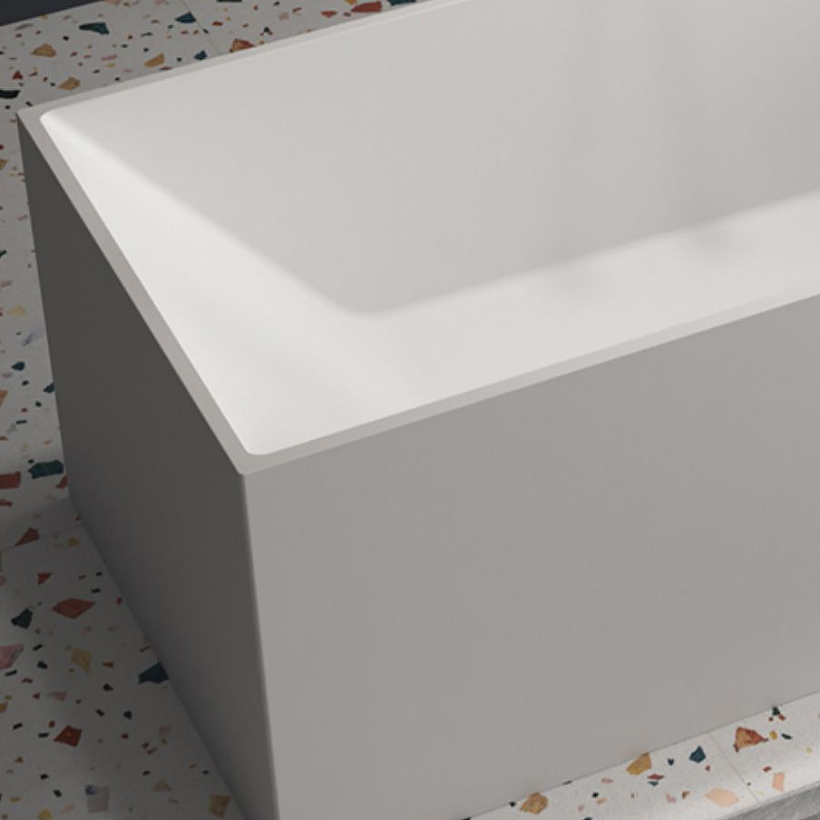 Stand Alone Rectangular Bath Modern Acrylic Soaking Back to Wall Bathtub Clearhalo 'Bathroom Remodel & Bathroom Fixtures' 'Bathtubs' 'Home Improvement' 'home_improvement' 'home_improvement_bathtubs' 'Showers & Bathtubs' 1200x1200_f1432511-3a35-447d-917f-61cd15a35231