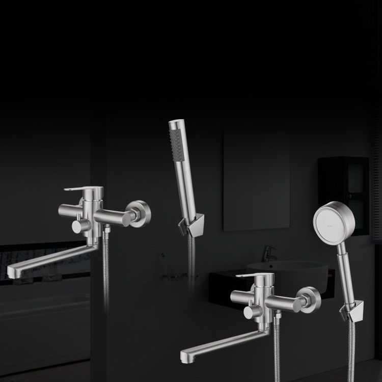 Contemporary Bridge-Style Kitchen Faucet Low Profile with Side Spray Clearhalo 'Home Improvement' 'home_improvement' 'home_improvement_kitchen_faucets' 'Kitchen Faucets' 'Kitchen Remodel & Kitchen Fixtures' 'Kitchen Sinks & Faucet Components' 'kitchen_faucets' 1200x1200_f14ff59d-4d42-4891-a085-b8460ff5e127