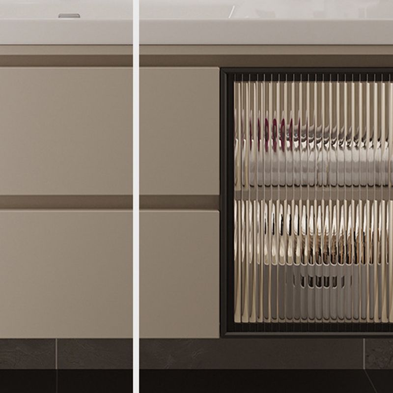 2 Drawers Vanity Wood Frame Wall Mount Rectangle Single Sink Bathroom Vanity with Mirror Clearhalo 'Bathroom Remodel & Bathroom Fixtures' 'Bathroom Vanities' 'bathroom_vanities' 'Home Improvement' 'home_improvement' 'home_improvement_bathroom_vanities' 1200x1200_f15a9d43-66a1-41c5-9ab0-2e7e55ab9010