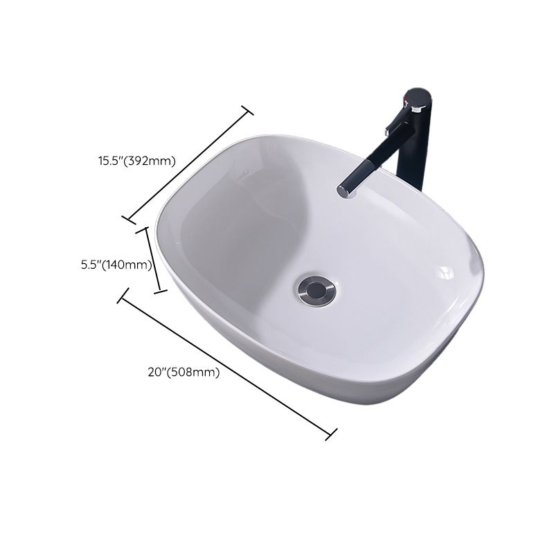 Modern Vessel Bathroom Sink Rectangular Porcelain Basin Sink (Not Include Faucet) Clearhalo 'Bathroom Remodel & Bathroom Fixtures' 'Bathroom Sinks & Faucet Components' 'Bathroom Sinks' 'bathroom_sink' 'Home Improvement' 'home_improvement' 'home_improvement_bathroom_sink' 1200x1200_f15b94bb-3e32-46a2-bab1-f442060a8025