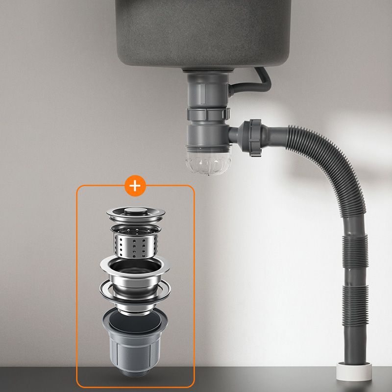 Modern Style Kitchen Sink Stainless Steel Round Kitchen Sink with Drain Strainer Kit Clearhalo 'Home Improvement' 'home_improvement' 'home_improvement_kitchen_sinks' 'Kitchen Remodel & Kitchen Fixtures' 'Kitchen Sinks & Faucet Components' 'Kitchen Sinks' 'kitchen_sinks' 1200x1200_f17e6614-1221-421e-b8a8-a533c1c63f5f