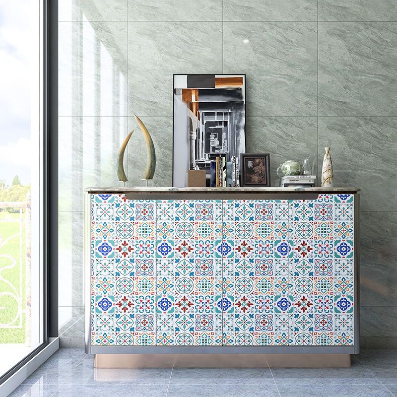 Square Print Plastic Peel & Stick Tile Field Tile for Backsplash Wall Clearhalo 'Flooring 'Home Improvement' 'home_improvement' 'home_improvement_peel_stick_blacksplash' 'Peel & Stick Backsplash Tile' 'peel_stick_blacksplash' 'Walls & Ceilings' Walls and Ceiling' 1200x1200_f1849b84-9530-4cad-b742-a15c4dcc8c06