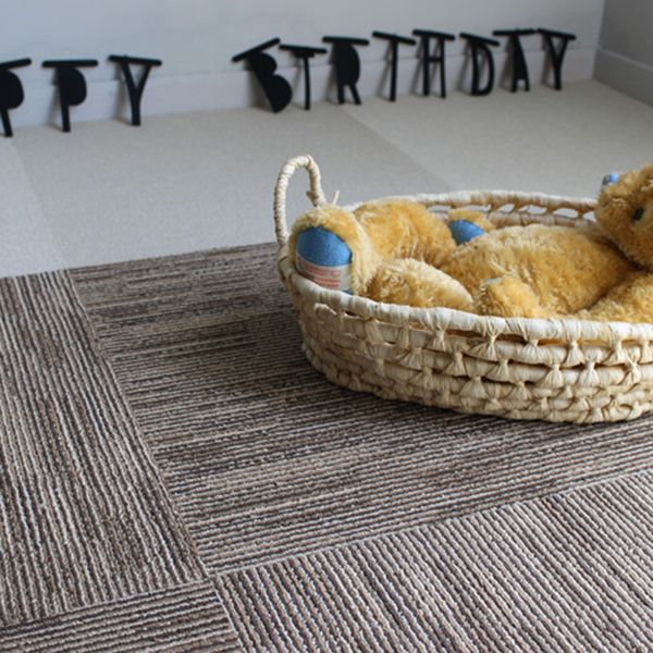 Carpet Tile Non-Skid Fade Resistant Solid Color Self Peel and Stick Carpet Tiles Bedroom Clearhalo 'Carpet Tiles & Carpet Squares' 'carpet_tiles_carpet_squares' 'Flooring 'Home Improvement' 'home_improvement' 'home_improvement_carpet_tiles_carpet_squares' Walls and Ceiling' 1200x1200_f18f6b14-c836-42f0-83be-90b62c367277