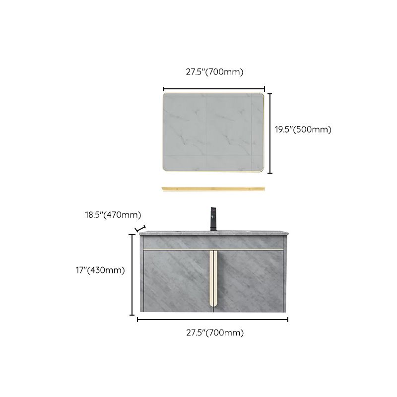 Contemporary Sink Cabinet Mirror Cabinet Vanity Cabinet for Bathroom Clearhalo 'Bathroom Remodel & Bathroom Fixtures' 'Bathroom Vanities' 'bathroom_vanities' 'Home Improvement' 'home_improvement' 'home_improvement_bathroom_vanities' 1200x1200_f19229f5-d273-4287-9255-b3f0246f482f