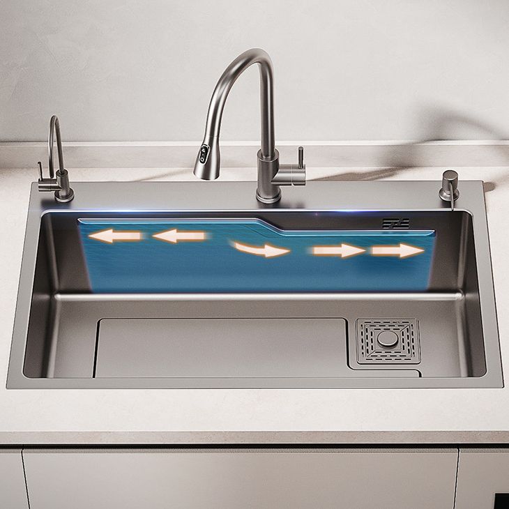 Stainless Steel Kitchen Sink 3 Holes Drop-In Noise-cancelling Design Kitchen Sink Clearhalo 'Home Improvement' 'home_improvement' 'home_improvement_kitchen_sinks' 'Kitchen Remodel & Kitchen Fixtures' 'Kitchen Sinks & Faucet Components' 'Kitchen Sinks' 'kitchen_sinks' 1200x1200_f1a428ff-da48-4706-bbcc-1d219da19a77