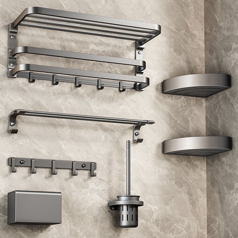 Traditional Bathroom Accessory As Individual Or As a Set in Grey Clearhalo 'Bathroom Hardware Sets' 'Bathroom Hardware' 'Bathroom Remodel & Bathroom Fixtures' 'bathroom_hardware_sets' 'Home Improvement' 'home_improvement' 'home_improvement_bathroom_hardware_sets' 1200x1200_f1bbbfc1-f73d-4bbb-bec8-ce8f628541a5
