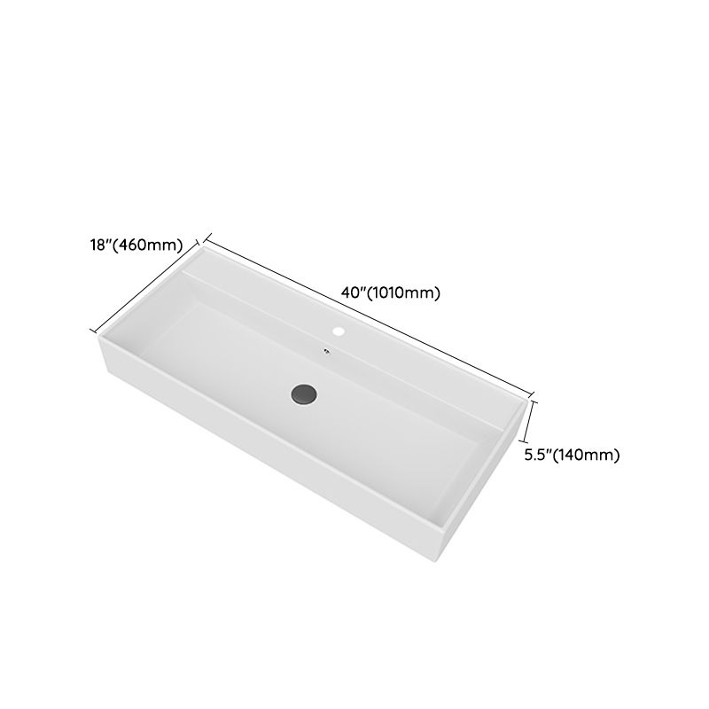 White Rectangular Trough Bathroom Sink Modern Trough Bathroom Sink Clearhalo 'Bathroom Remodel & Bathroom Fixtures' 'Bathroom Sinks & Faucet Components' 'Bathroom Sinks' 'bathroom_sink' 'Home Improvement' 'home_improvement' 'home_improvement_bathroom_sink' 1200x1200_f1c97086-c60e-4946-afc4-17beb92ea45f