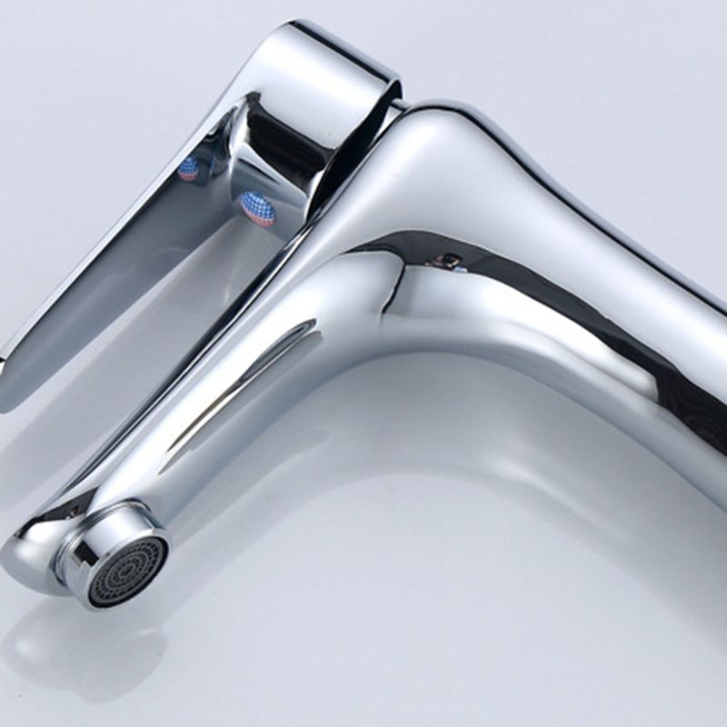 Single Hole Lavatory Faucet Lever Handle 1 Hole Faucet for Bathroom Clearhalo 'Bathroom Remodel & Bathroom Fixtures' 'Bathroom Sink Faucets' 'Bathroom Sinks & Faucet Components' 'bathroom_sink_faucets' 'Home Improvement' 'home_improvement' 'home_improvement_bathroom_sink_faucets' 1200x1200_f1cf2dcf-d6f0-4947-b4a6-2c383c187fca