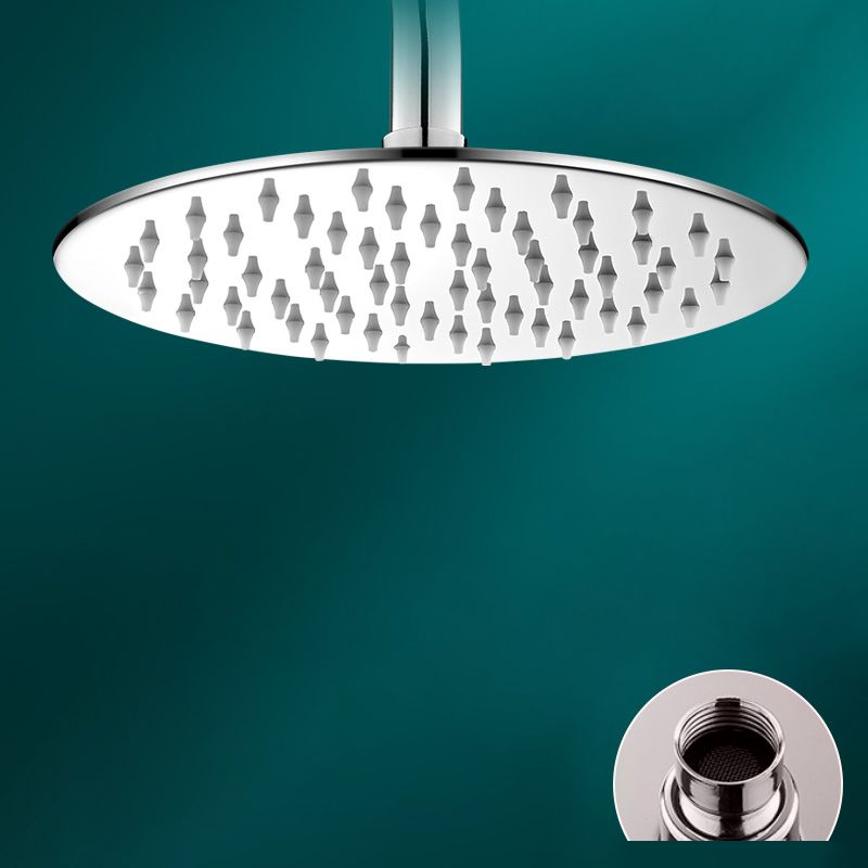 Black Round Fixed Shower Head Modern Style Wall-Mount Showerhead Clearhalo 'Bathroom Remodel & Bathroom Fixtures' 'Home Improvement' 'home_improvement' 'home_improvement_shower_heads' 'Shower Heads' 'shower_heads' 'Showers & Bathtubs Plumbing' 'Showers & Bathtubs' 1200x1200_f1ebd191-9d0a-407c-b0e7-4c1c0e20661f