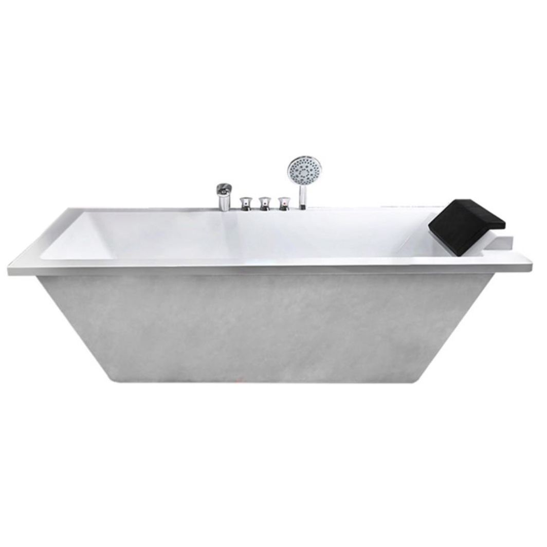 Drop-in White Bath Modern Soaking Acrylic Rectangular Bathtub Clearhalo 'Bathroom Remodel & Bathroom Fixtures' 'Bathtubs' 'Home Improvement' 'home_improvement' 'home_improvement_bathtubs' 'Showers & Bathtubs' 1200x1200_f1edcca5-fd94-42fc-8733-f13d56cfdbba