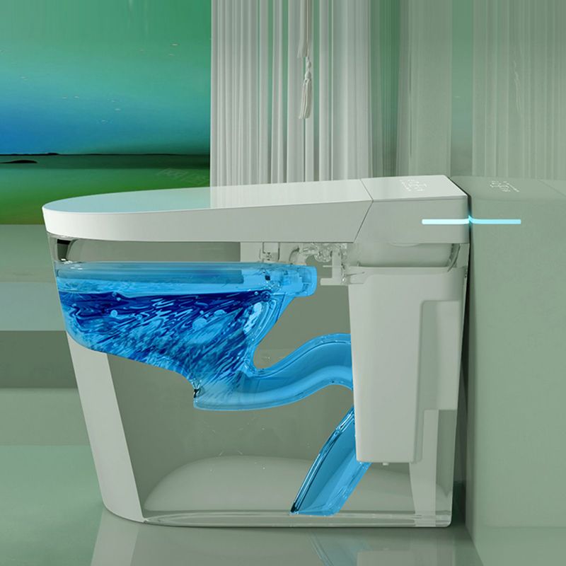 Elongated White One Piece Smart Toilet & Bidet with Unlimited Warm Water Clearhalo 'Bathroom Remodel & Bathroom Fixtures' 'Bidets' 'Home Improvement' 'home_improvement' 'home_improvement_bidets' 'Toilets & Bidets' 1200x1200_f1ee2531-0190-4787-98e1-04c4137d0825