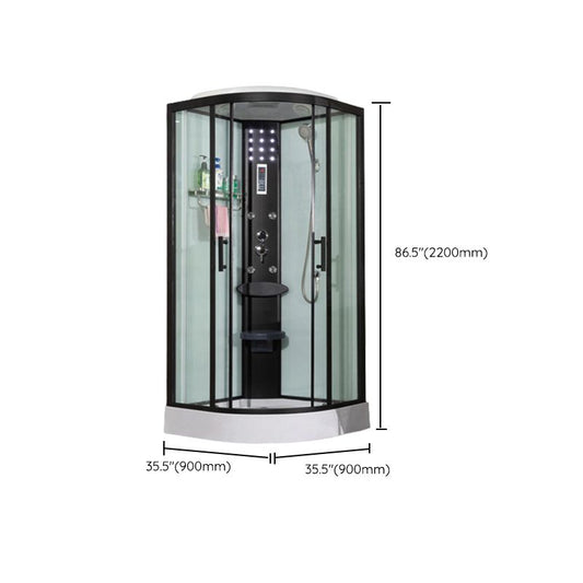 Tempered Easy Clean Glass Glass Tub & Shower Kit Double Sliding Shower Stall Clearhalo 'Bathroom Remodel & Bathroom Fixtures' 'Home Improvement' 'home_improvement' 'home_improvement_shower_stalls_enclosures' 'Shower Stalls & Enclosures' 'shower_stalls_enclosures' 'Showers & Bathtubs' 1200x1200_f1f890e7-80f4-4a7c-92ca-18db67e36bfe