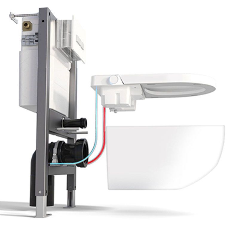 Electronic Elongated Toilet Vitreous China Wall Mounted Bidet Clearhalo 'Bathroom Remodel & Bathroom Fixtures' 'Bidets' 'Home Improvement' 'home_improvement' 'home_improvement_bidets' 'Toilets & Bidets' 1200x1200_f200c07e-9f9a-46e7-a4c0-661a972c6c36