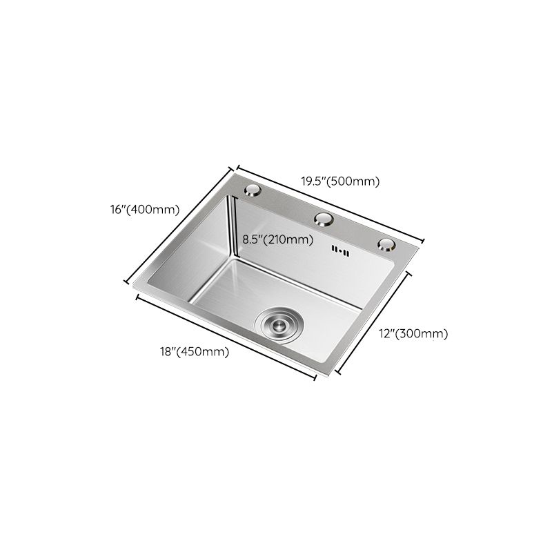 Stainless Steel Drop-In Kitchen Sink Single Bowl Sink with 3 Holes Clearhalo 'Home Improvement' 'home_improvement' 'home_improvement_kitchen_sinks' 'Kitchen Remodel & Kitchen Fixtures' 'Kitchen Sinks & Faucet Components' 'Kitchen Sinks' 'kitchen_sinks' 1200x1200_f214164a-46c0-4aea-8727-1aaa099a0aa7