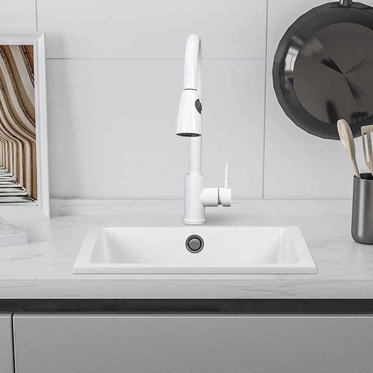 Modern Style Kitchen Sink Quartz Single Bowl Kitchen Sink with Square Shape Clearhalo 'Home Improvement' 'home_improvement' 'home_improvement_kitchen_sinks' 'Kitchen Remodel & Kitchen Fixtures' 'Kitchen Sinks & Faucet Components' 'Kitchen Sinks' 'kitchen_sinks' 1200x1200_f225e9b0-3be6-4987-b419-28e9f0298c2b