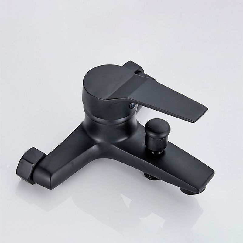 Brass Wall Mounted Shower System Single Hand Shower with Lever Handle Clearhalo 'Bathroom Remodel & Bathroom Fixtures' 'Home Improvement' 'home_improvement' 'home_improvement_shower_faucets' 'Shower Faucets & Systems' 'shower_faucets' 'Showers & Bathtubs Plumbing' 'Showers & Bathtubs' 1200x1200_f235e512-3aee-45b8-8ba4-c737f6f19b2e