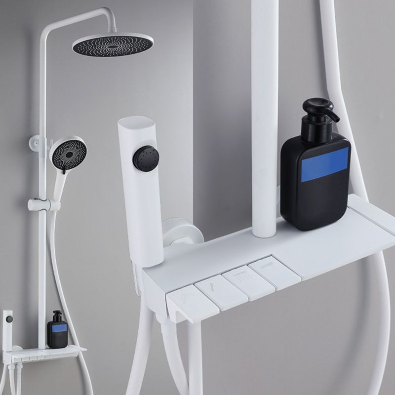 Modern Shower Head Combo Brass Handheld Shower Head Wall Mounted Shower Set Clearhalo 'Bathroom Remodel & Bathroom Fixtures' 'Home Improvement' 'home_improvement' 'home_improvement_shower_faucets' 'Shower Faucets & Systems' 'shower_faucets' 'Showers & Bathtubs Plumbing' 'Showers & Bathtubs' 1200x1200_f237c9a5-914b-46b2-b43a-7ce29b5ea568