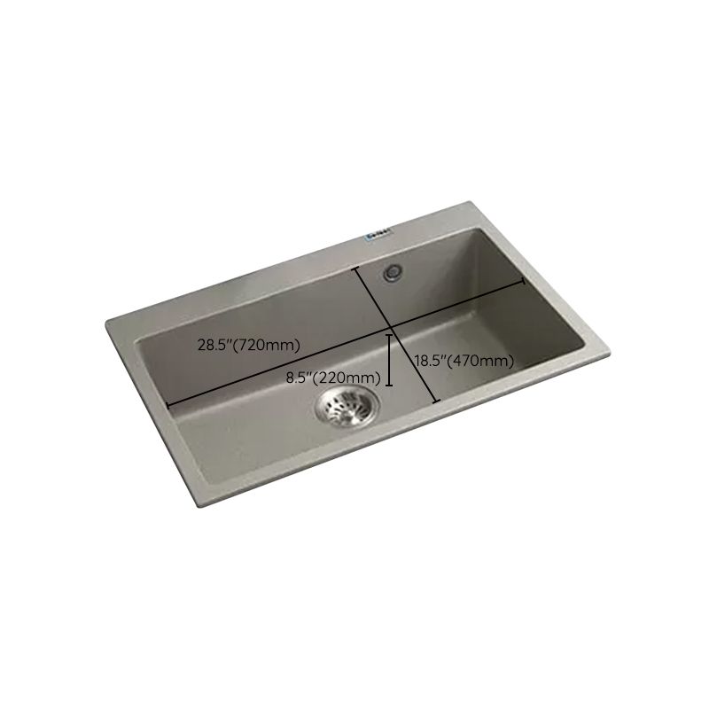 Kitchen Ceramic Sink Grey Pull-out Faucet Rod Handle Anti-spill Sink Clearhalo 'Home Improvement' 'home_improvement' 'home_improvement_kitchen_sinks' 'Kitchen Remodel & Kitchen Fixtures' 'Kitchen Sinks & Faucet Components' 'Kitchen Sinks' 'kitchen_sinks' 1200x1200_f23b3f86-e21a-4779-b91b-6924f730b168