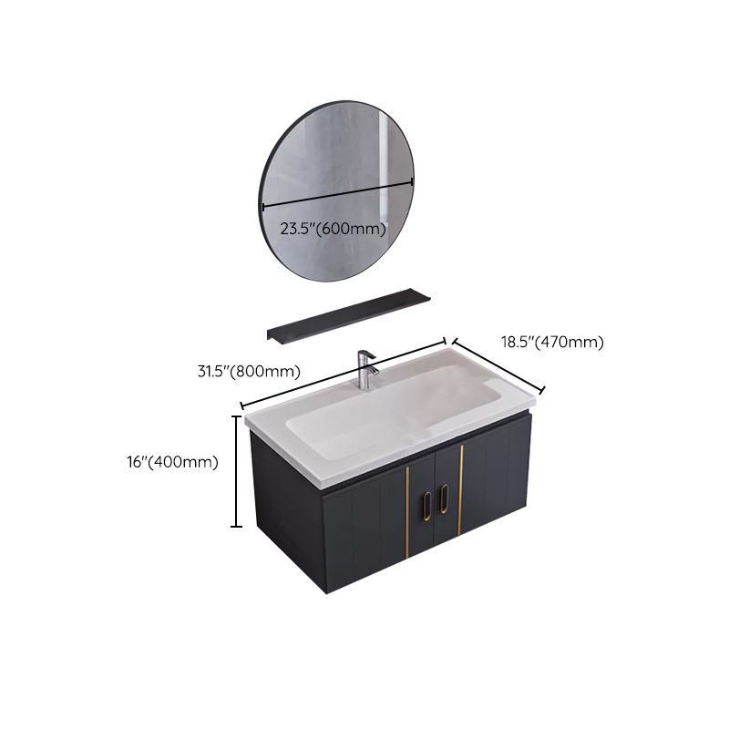 Glam Single Wall Mount Sink Vanity Gray Metal Base Rectangular Vanity Set Clearhalo 'Bathroom Remodel & Bathroom Fixtures' 'Bathroom Vanities' 'bathroom_vanities' 'Home Improvement' 'home_improvement' 'home_improvement_bathroom_vanities' 1200x1200_f24a4a19-e64e-435c-aa72-a06685333da4