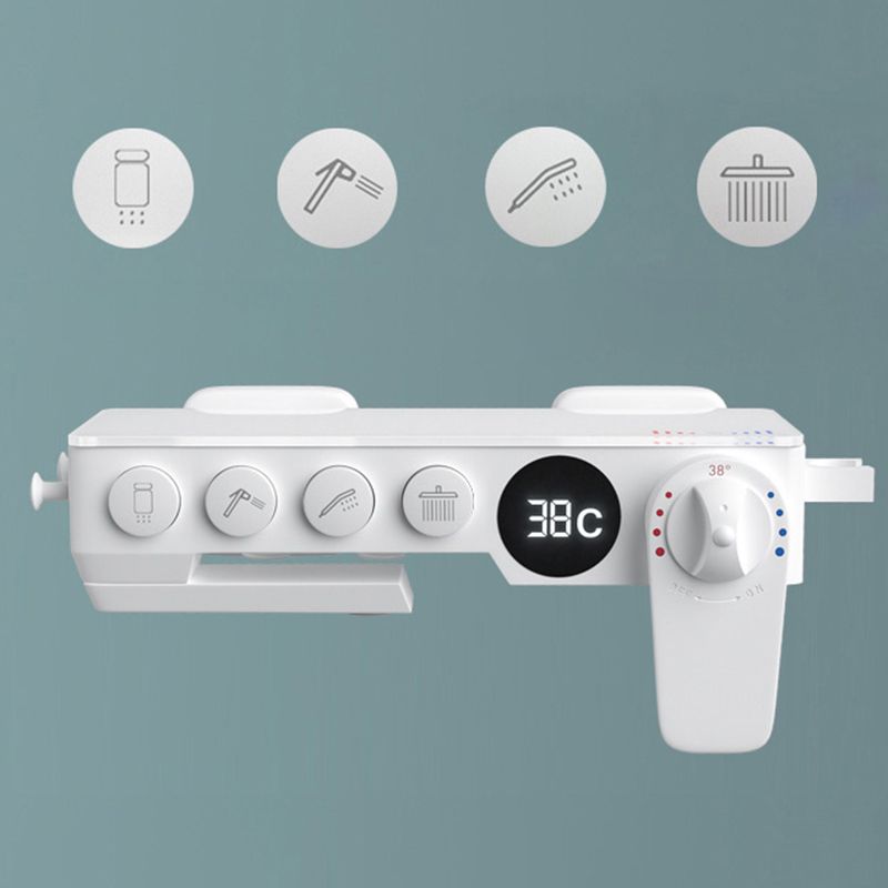 Contemporary Shower System Slide Bar Adjustable Shower Head Wall Mounted Shower Set Clearhalo 'Bathroom Remodel & Bathroom Fixtures' 'Home Improvement' 'home_improvement' 'home_improvement_shower_faucets' 'Shower Faucets & Systems' 'shower_faucets' 'Showers & Bathtubs Plumbing' 'Showers & Bathtubs' 1200x1200_f24e2efa-80f5-4107-8189-8b9f6198db31