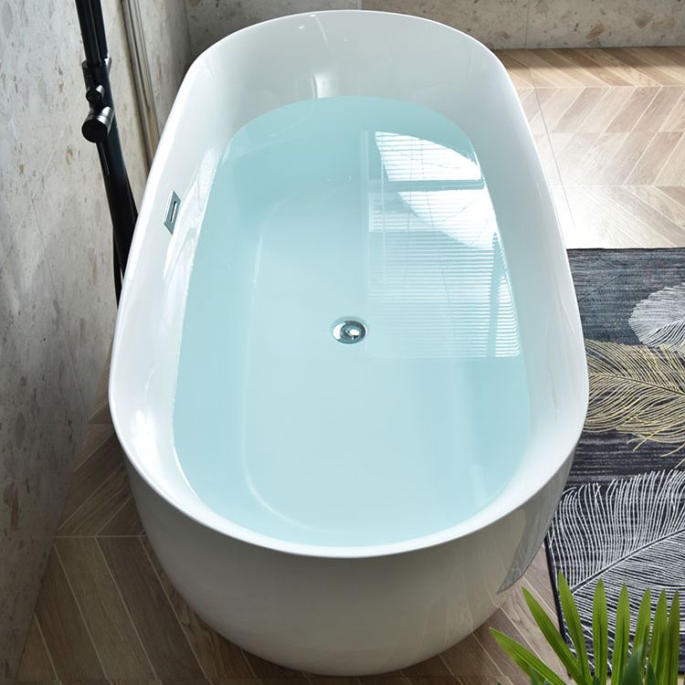 Antique Finish Stand Alone Bathtub Soaking Modern Oval Bath Tub Clearhalo 'Bathroom Remodel & Bathroom Fixtures' 'Bathtubs' 'Home Improvement' 'home_improvement' 'home_improvement_bathtubs' 'Showers & Bathtubs' 1200x1200_f25c7d0f-ba0f-4df9-a791-1f6551826b62
