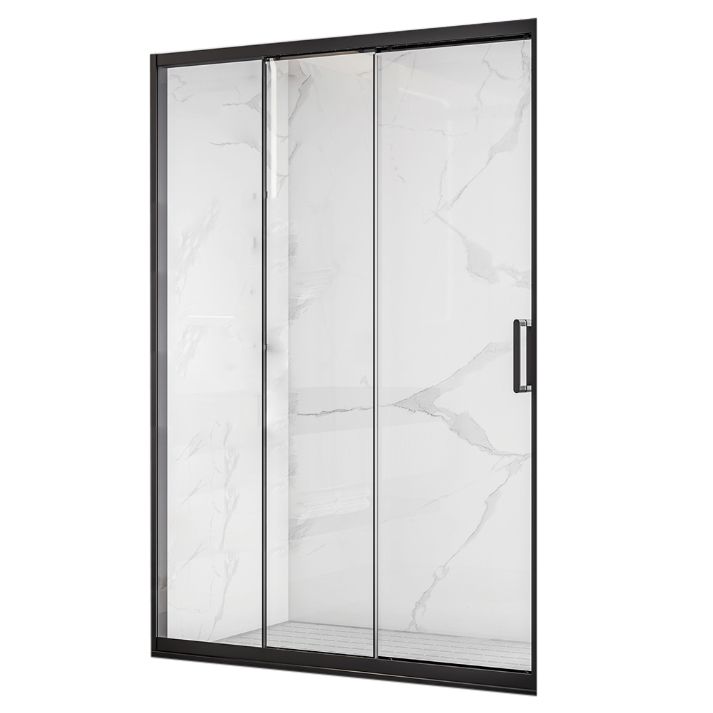 Single Sliding Semi-Frameless Shower Doors Tempered Shower Bath Door Clearhalo 'Bathroom Remodel & Bathroom Fixtures' 'Home Improvement' 'home_improvement' 'home_improvement_shower_tub_doors' 'Shower and Tub Doors' 'shower_tub_doors' 'Showers & Bathtubs' 1200x1200_f26c162a-46f7-41aa-aa64-b20499c7cc94
