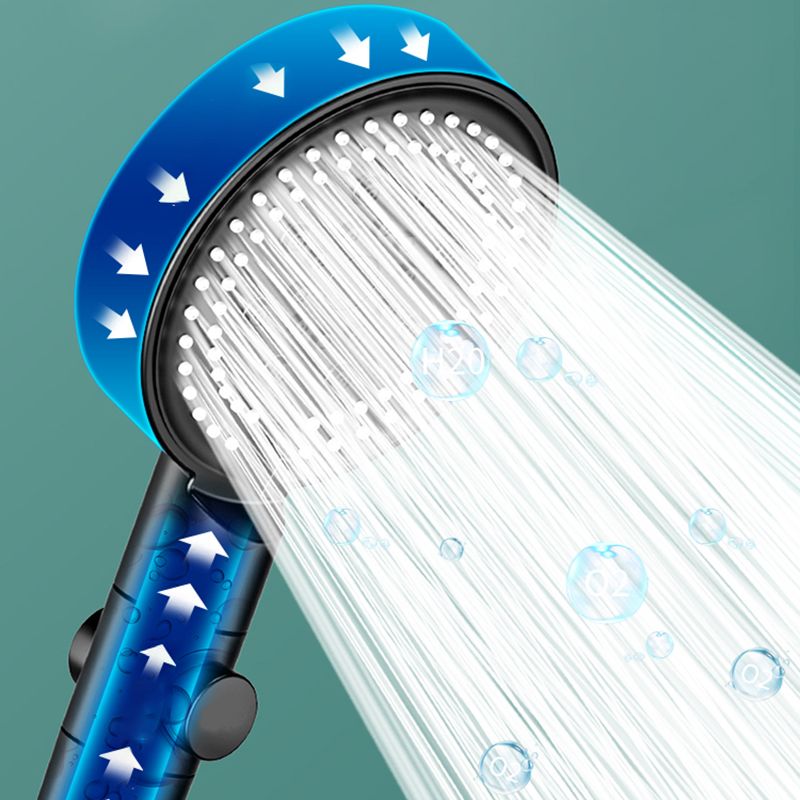 Modern 6 Setting Shower Head Adjustable Spray Pattern Matte Black Round Shower Head Clearhalo 'Bathroom Remodel & Bathroom Fixtures' 'Home Improvement' 'home_improvement' 'home_improvement_shower_heads' 'Shower Heads' 'shower_heads' 'Showers & Bathtubs Plumbing' 'Showers & Bathtubs' 1200x1200_f27037af-2b89-40e7-9103-4879549064ea