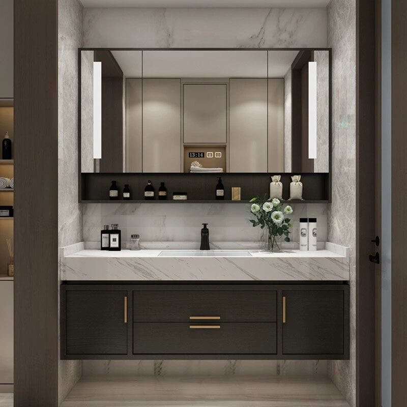 Wall Mount Mirror Included Bath Vanity with Faucet Doors for Bathroom Clearhalo 'Bathroom Remodel & Bathroom Fixtures' 'Bathroom Vanities' 'bathroom_vanities' 'Home Improvement' 'home_improvement' 'home_improvement_bathroom_vanities' 1200x1200_f2961538-248c-4ef8-bd0f-3c3d6adf9120