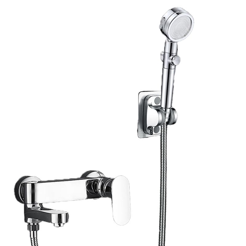 Modern Tub Filler Swivel Spout Wall Mounted Bath Faucet Trim Clearhalo 'Bathroom Remodel & Bathroom Fixtures' 'Bathtub Faucets' 'bathtub_faucets' 'Home Improvement' 'home_improvement' 'home_improvement_bathtub_faucets' 1200x1200_f29a79d4-2dea-433e-bada-762c01a214f6