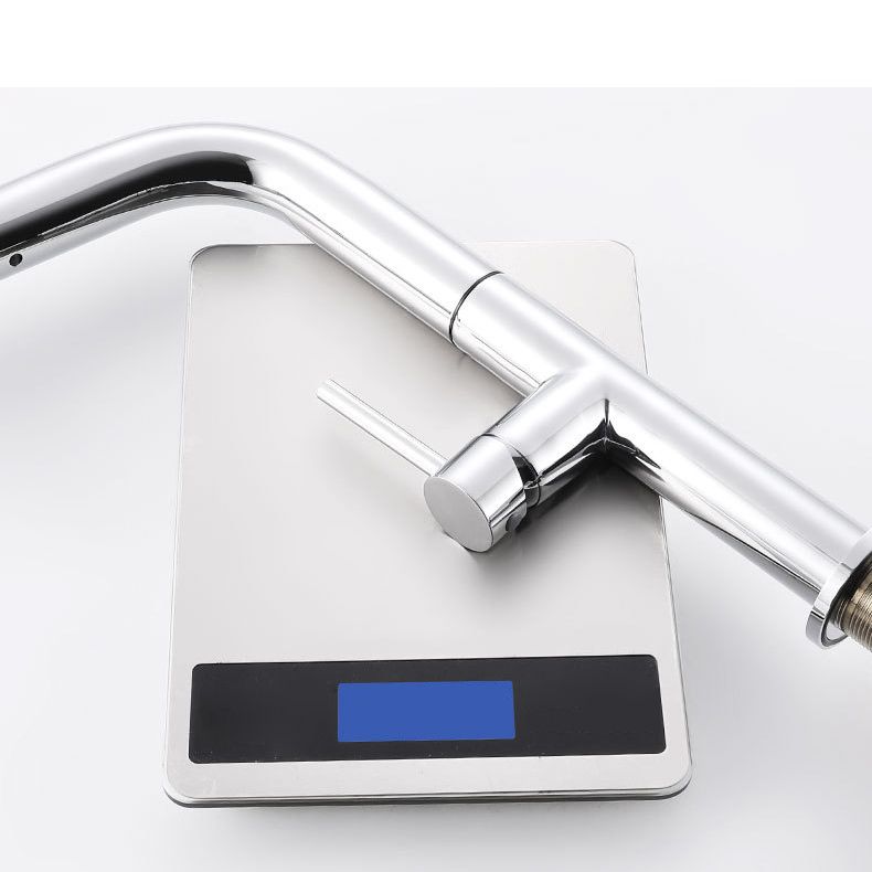 Modern Pull Down Single Handle Kitchen Faucet 1 Hold Faucet with Pull Out Sprayer Clearhalo 'Home Improvement' 'home_improvement' 'home_improvement_kitchen_faucets' 'Kitchen Faucets' 'Kitchen Remodel & Kitchen Fixtures' 'Kitchen Sinks & Faucet Components' 'kitchen_faucets' 1200x1200_f29ec515-e1f1-4a3f-9206-4063e872fa84