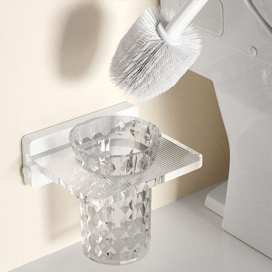White & Clear Acrylic Bathroom Accessory Set with Towel Bar/Paper Holder/Robe Hook Clearhalo 'Bathroom Hardware Sets' 'Bathroom Hardware' 'Bathroom Remodel & Bathroom Fixtures' 'bathroom_hardware_sets' 'Home Improvement' 'home_improvement' 'home_improvement_bathroom_hardware_sets' 1200x1200_f2acb7ae-b326-4d35-8bca-8b31f6beeaa3