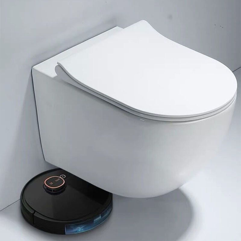 Wall-mounted Toilet Household In-wall Hidden Tank Soft-Close Seat Toilet Clearhalo 'Bathroom Remodel & Bathroom Fixtures' 'Home Improvement' 'home_improvement' 'home_improvement_toilets' 'Toilets & Bidets' 'Toilets' 1200x1200_f2b54db6-c8b2-4aee-b607-2598bd74c564