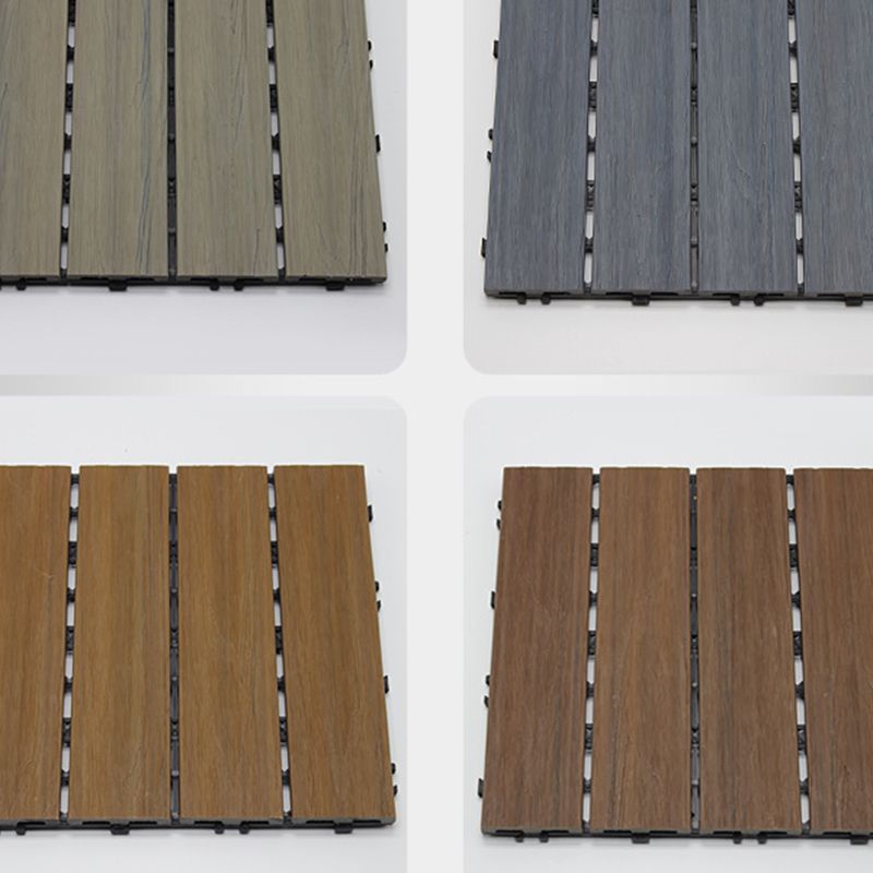 12" X 12"4-Slat Square PVC Flooring Tiles Snap Fit Installation Floor Board Tiles Clearhalo 'Home Improvement' 'home_improvement' 'home_improvement_outdoor_deck_tiles_planks' 'Outdoor Deck Tiles & Planks' 'Outdoor Flooring & Tile' 'Outdoor Remodel' 'outdoor_deck_tiles_planks' 1200x1200_f2b988fe-a14a-4e9c-ae75-b92398957ecc